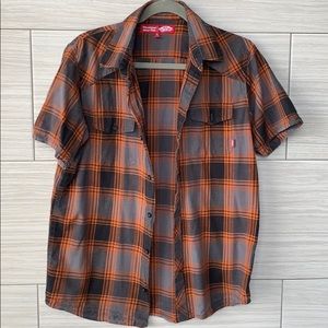 Vans Off the Wall Button Down Plaid Shirt
